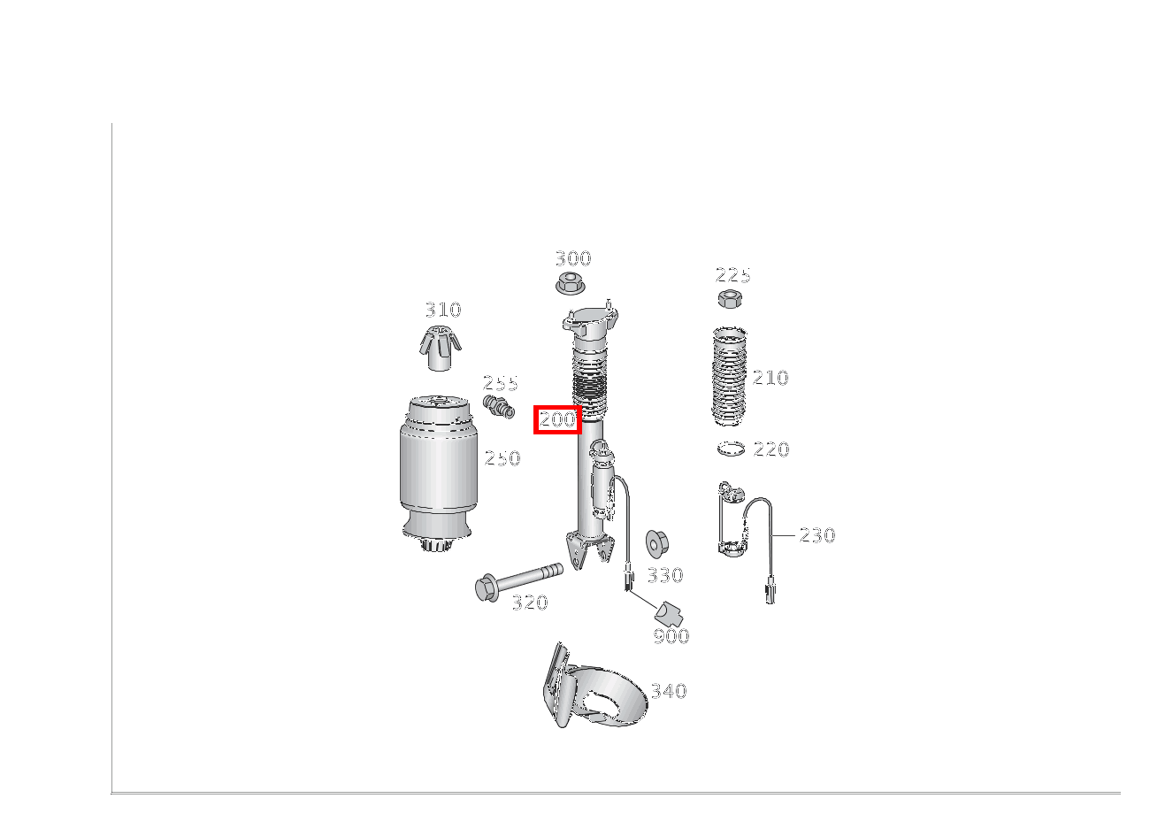 Stossdämpfer HINTEN LINKS UND RECHTS GL63 AMG 166