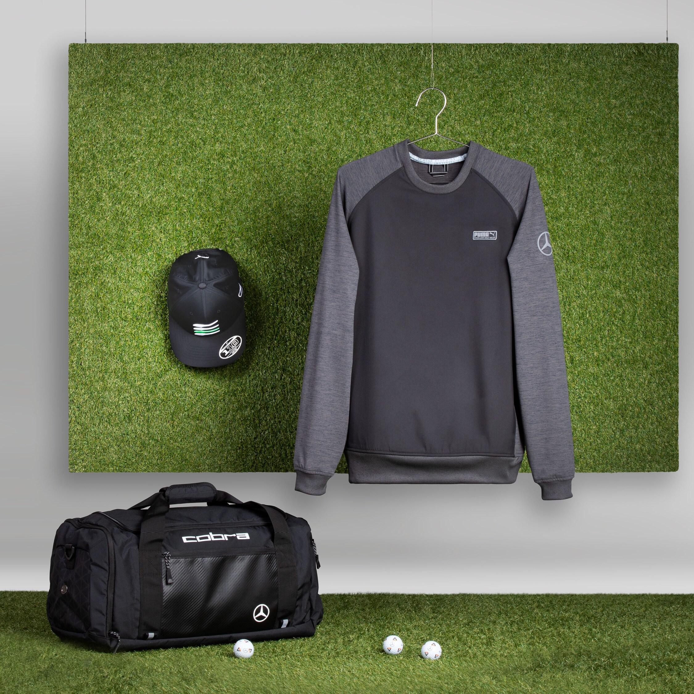 Men's golf sweater & Golf sports bag & Golf cap & Golf balls (set of 3)