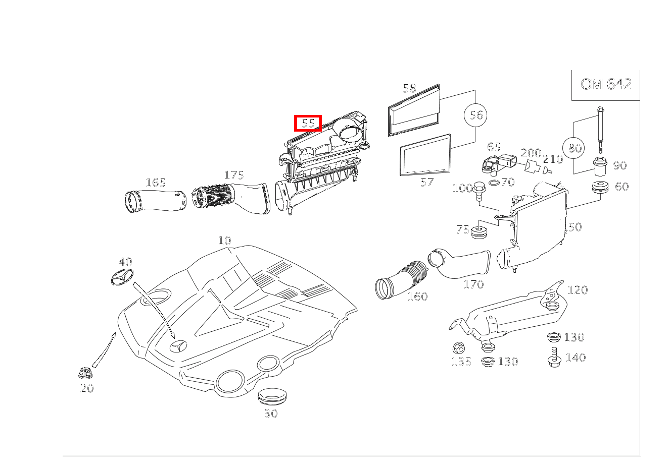 Luftfilter Rechts GL 350 CDI 4MATIC Off-Roader B 164