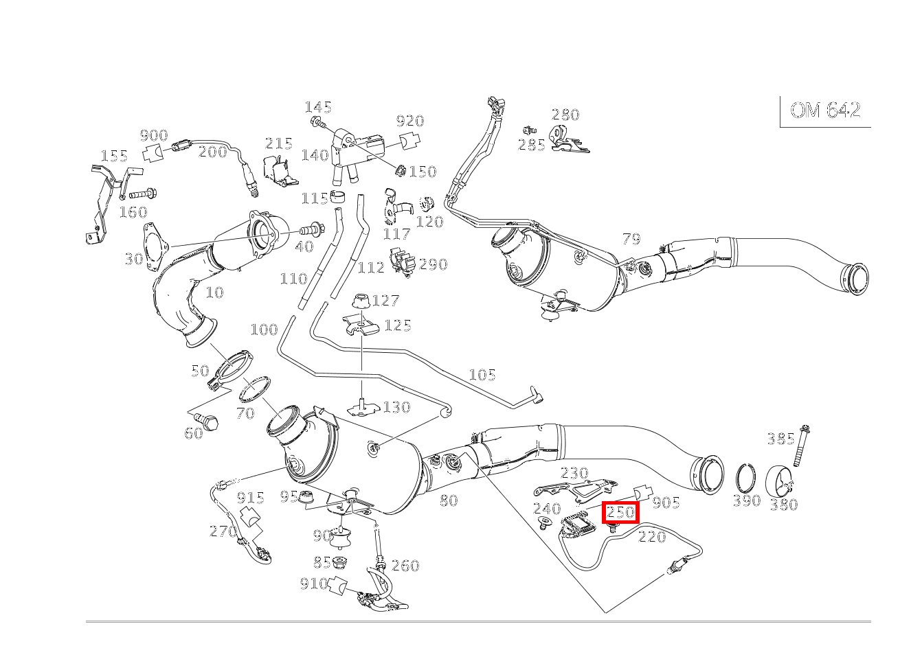 Sechskantmutter Mit Bund Befestigung NOX-Sensor; 5 MM EQC 400 4MATIC 293 Sechskantmutter Mit Bund Befestigung NOX-Sensor; 5 MM EQC 400 4MATIC 293