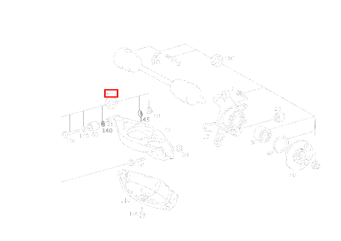 TEILESATZ FEDERLENKER BEFESTIGUNGSTEILE FEDERLENKER C 320 Sportcoupé 203 TEILESATZ FEDERLENKER BEFESTIGUNGSTEILE FEDERLENKER C 320 Sportcoupé 203