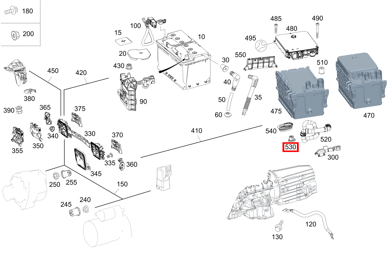 KUNSTSTOFFMUTTER BEFESTIGUNG ENTLUEFTUNGSROHR E 300 Cabriolet 238