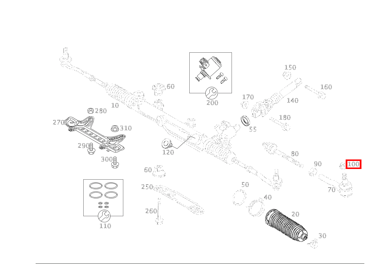Sechskantmutter SPURSTANGE AN ACHSSCHENKEL; M14X1,5 C 220 d T-Modell 205 Sechskantmutter SPURSTANGE AN ACHSSCHENKEL; M14X1,5 C 220 d T-Modell 205