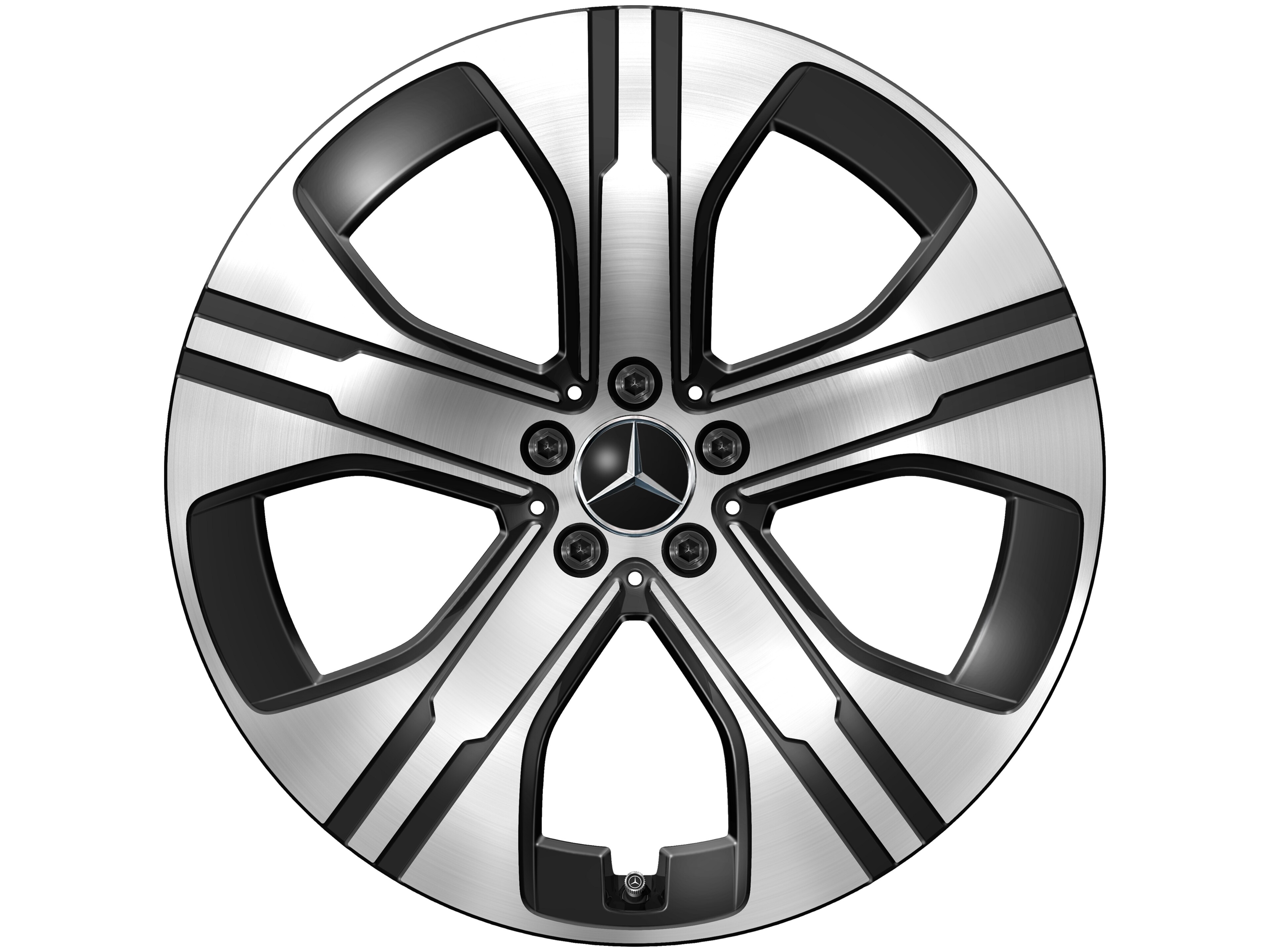 5-Speichen-Rad, Aero, 21 Zoll, 9,5 J x 21 ET 41,5, schwarz, glanzgedreht