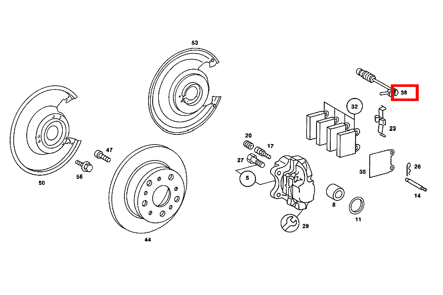 Belagverschleisssensor BREMSBELAGVERSCHLEISSANZEIGE 230 TE 123