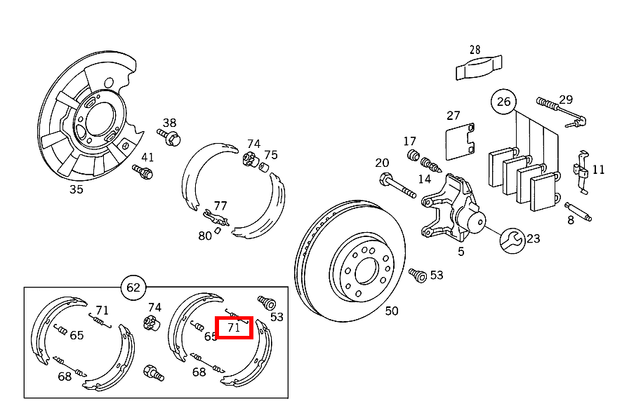 Zugfeder BREMSBACKENRUECKHOLUNG S 350 Turbodiesel 140 Zugfeder BREMSBACKENRUECKHOLUNG S 350 Turbodiesel 140