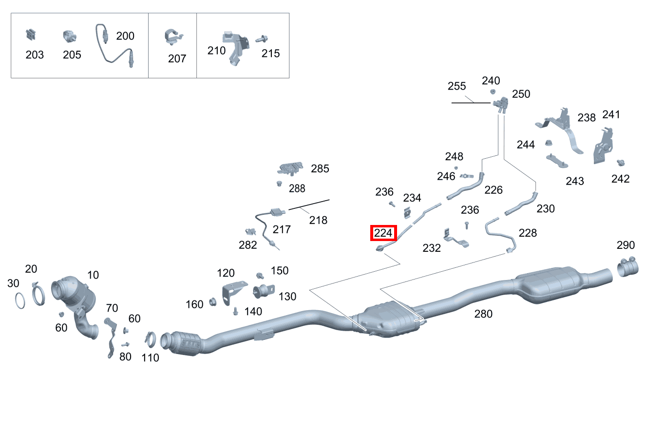 Druckleitung AN PARTIKELFILTER VORNE E 200 4MATIC T-Modell 213 Druckleitung AN PARTIKELFILTER VORNE E 200 4MATIC T-Modell 213