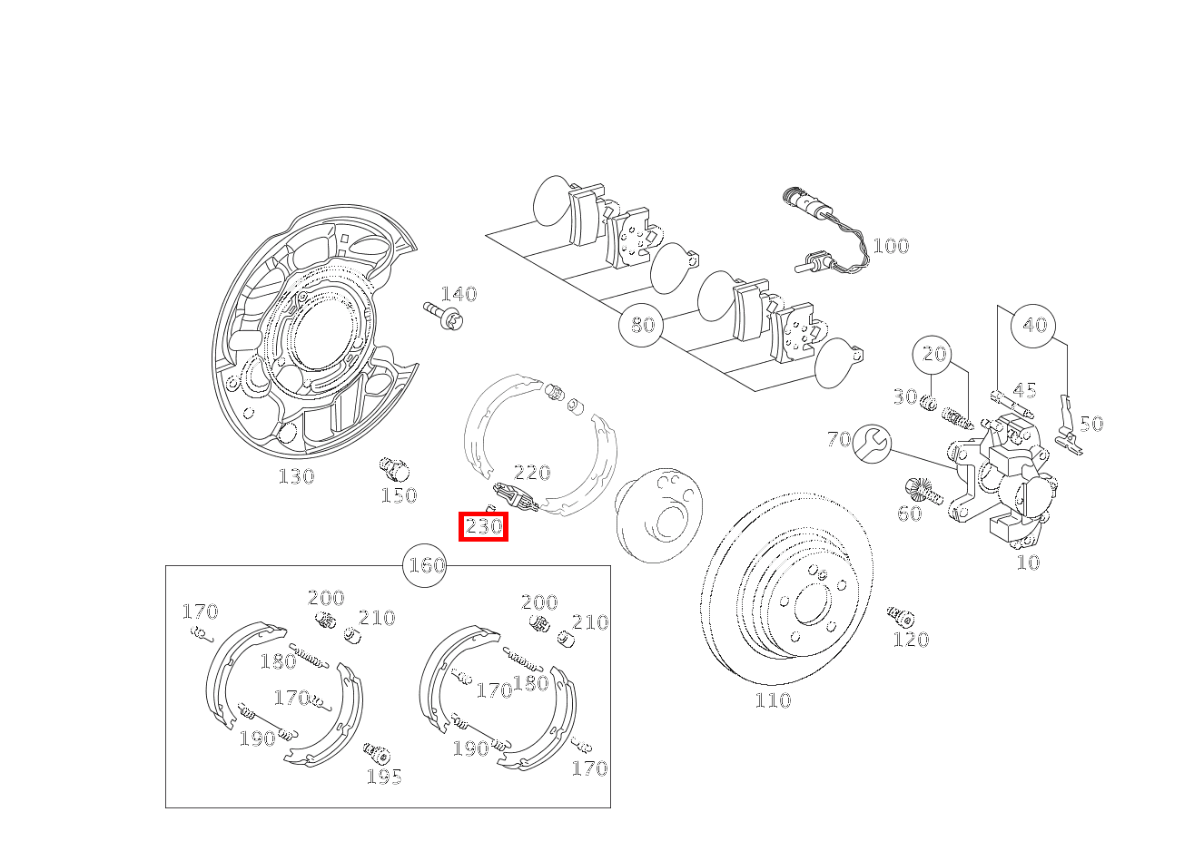 Zylinderstift BREMSSEILZUG SLK 55 AMG Roadster 171