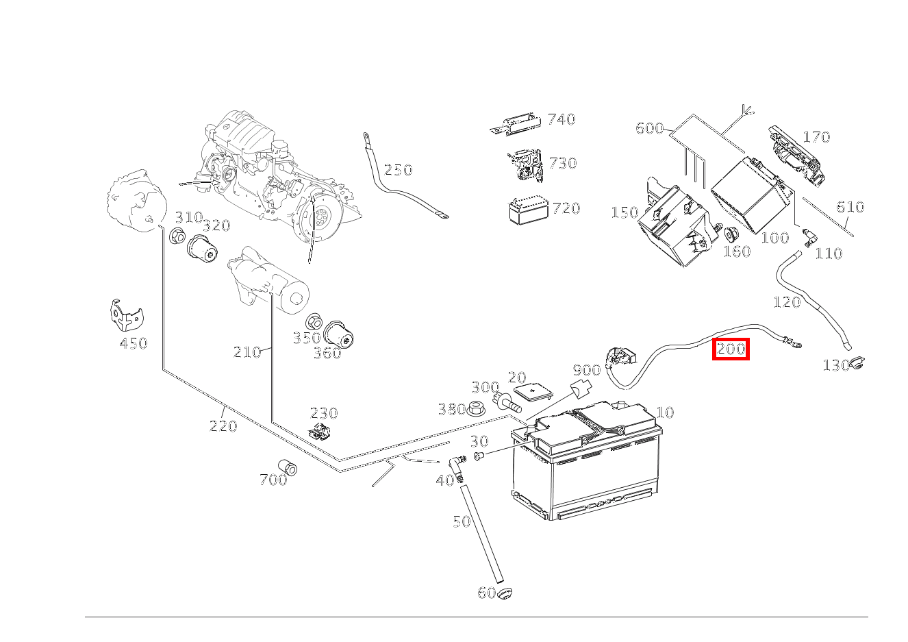 MASSELEITUNG MIT SENSOR Masseleitung mit Batteriesensor GLA250 156 MASSELEITUNG MIT SENSOR Masseleitung mit Batteriesensor GLA250 156