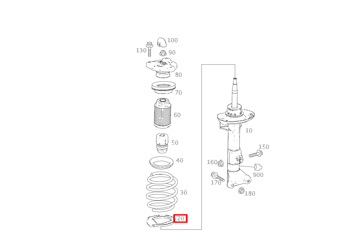 Schraubenfederbeilage Unten links und rechts C 180 205 Schraubenfederbeilage Unten links und rechts C 180 205