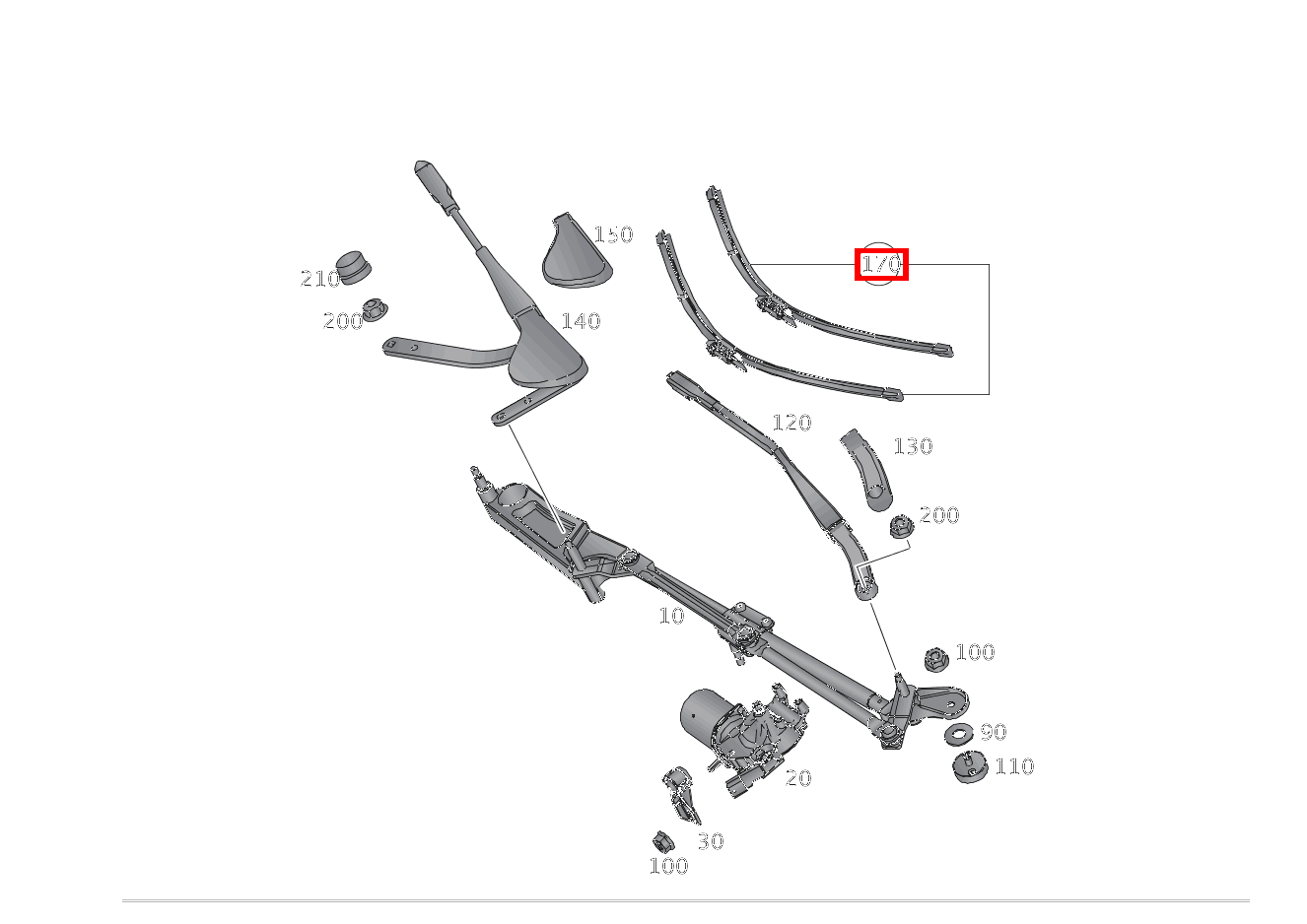 Teilesatz Wischerblatt FAHRER- UND BEIFAHRERSEITE SLK250CDI BE 172 Teilesatz Wischerblatt FAHRER- UND BEIFAHRERSEITE SLK250CDI BE 172