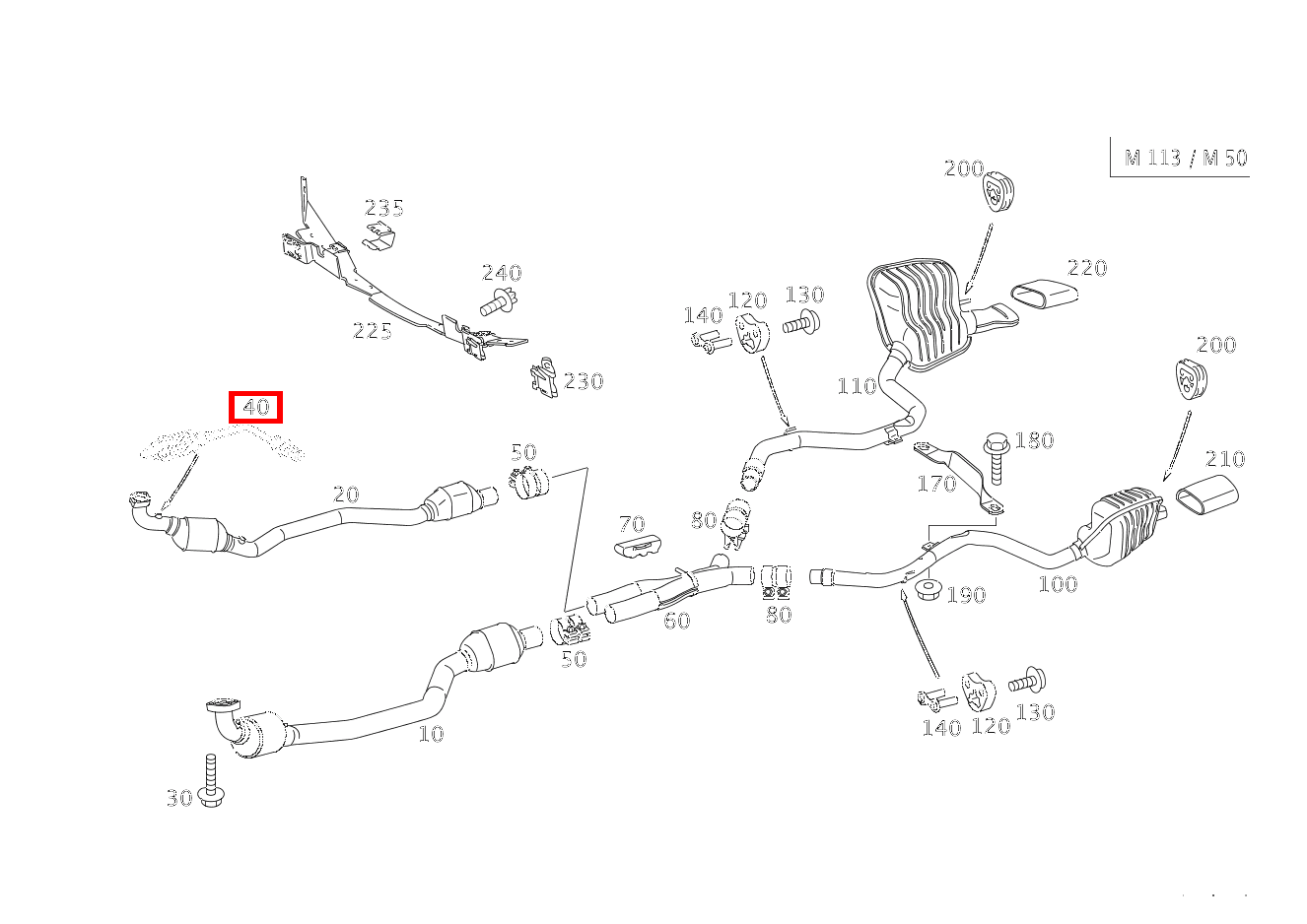 Lambdasonde REGELSONDE VOR KATALYSATOR LINKS UND RECHTS SL500 230 Lambdasonde REGELSONDE VOR KATALYSATOR LINKS UND RECHTS SL500 230