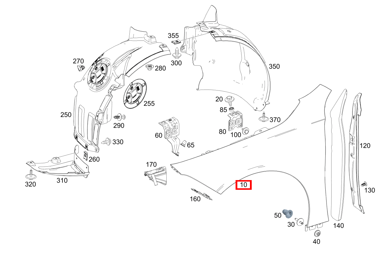 Kotflügel Vorne Links GLA 200 247 Kotflügel Vorne Links GLA 200 247