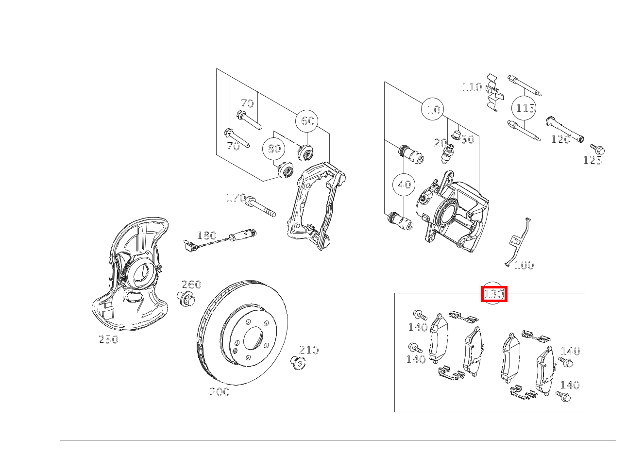 Teilesatz Bremsbelag Teilesatz C 180 TK 204 Teilesatz Bremsbelag Teilesatz C 180 TK 204