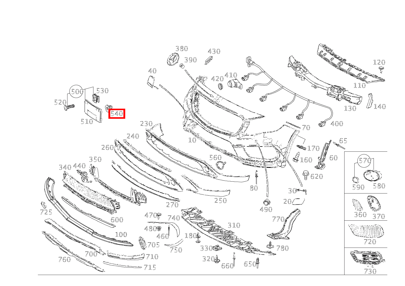 Clipsmutter Blende an Stoßfänger GLA250 156 Clipsmutter Blende an Stoßfänger GLA250 156