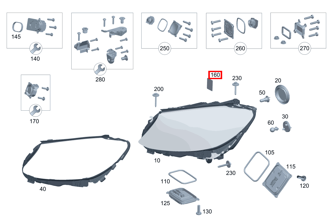 MEMBRANEINHEIT Scheinwerfer rechts CLK 320 COUPE 209 MEMBRANEINHEIT Scheinwerfer rechts CLK 320 COUPE 209