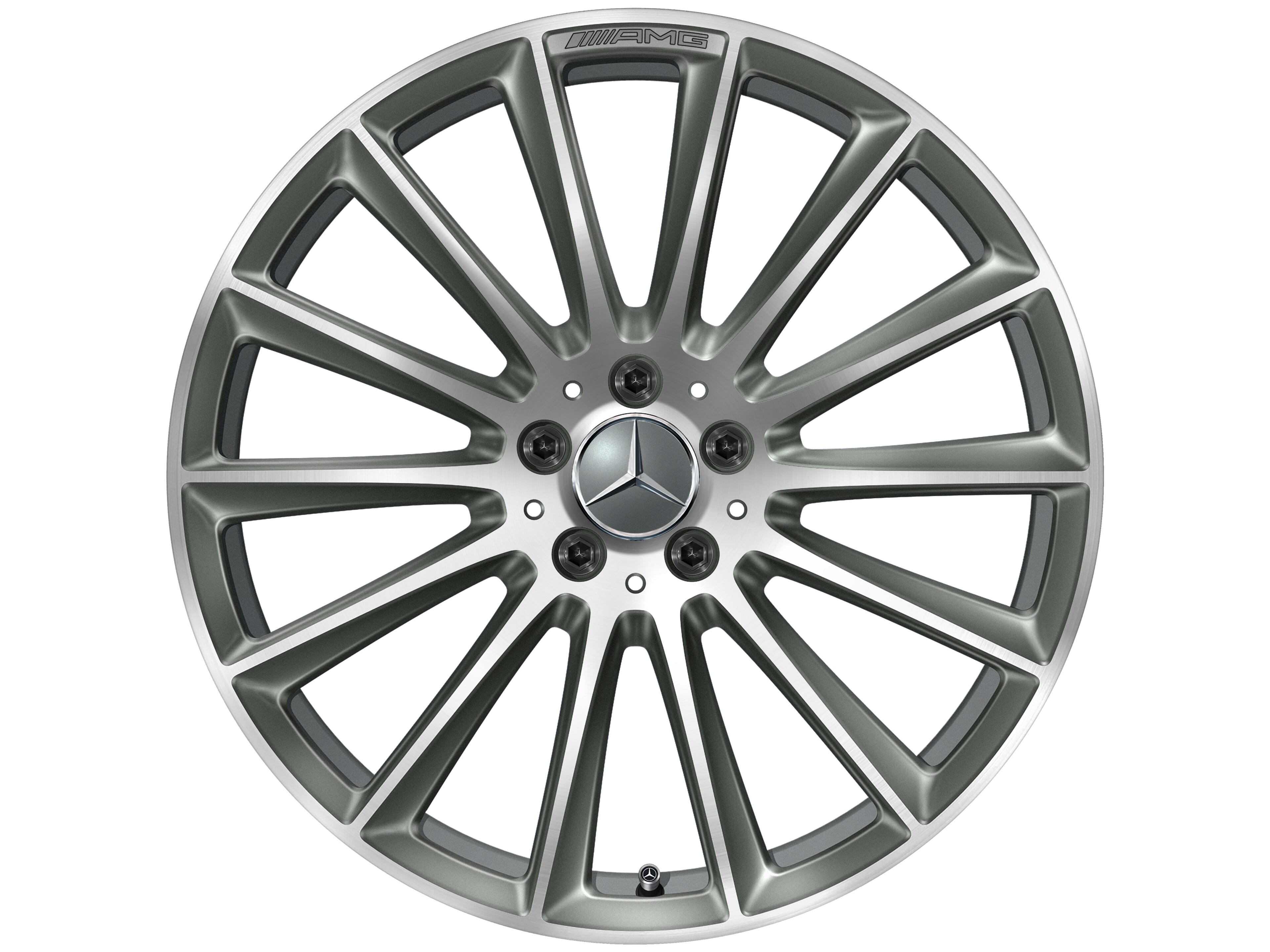 Mercedes-Benz - AMG Vielspeichen-Rad, 50,8 cm (20 Zoll) 9 J x 20 ET 34, titangrau, glanzgedreht