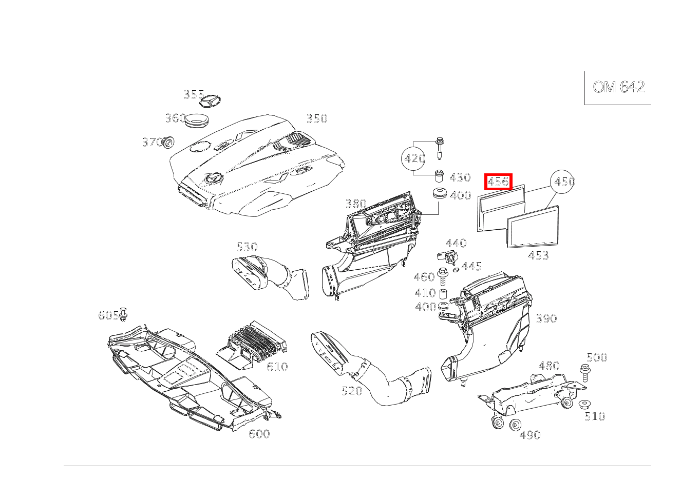 Luftfiltereinsatz RECHTS E350CDI 4M BE 212 Luftfiltereinsatz RECHTS E350CDI 4M BE 212