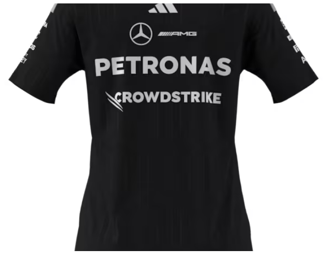 T-Shirt Damen, Fahrer, Mercedes-AMG F1 schwarz