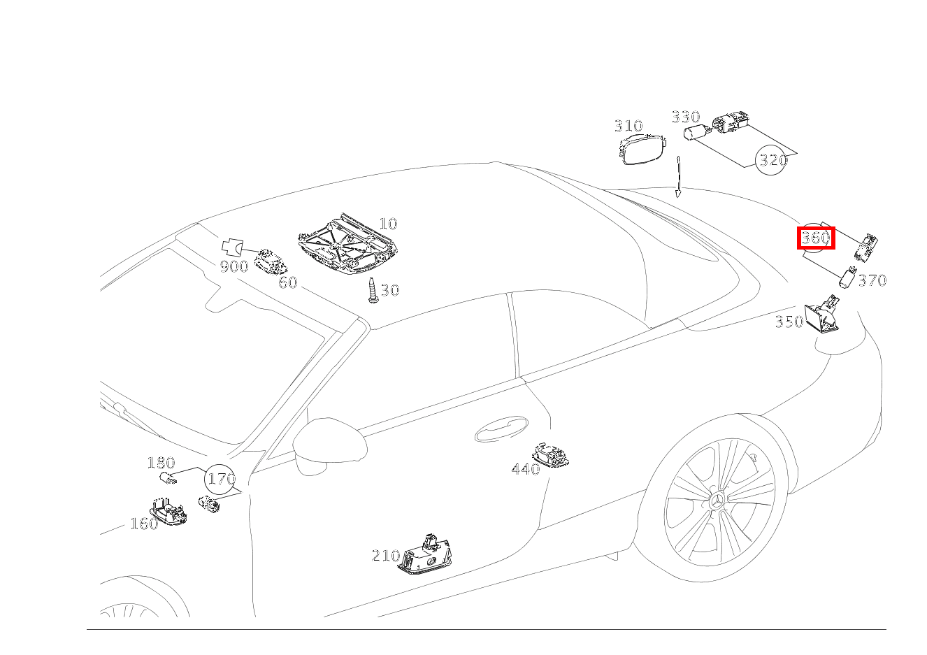 Lampenfassung Mit Glühlampe; 12V-5W C 400 4MATIC Cabriolet 206 Lampenfassung Mit Glühlampe; 12V-5W C 400 4MATIC Cabriolet 206