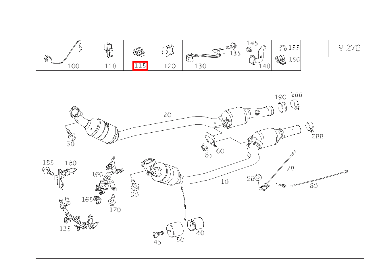 Schelle BEFESTIGUNG NOX-SONDENLEITUNG AN ABSCHIRMBLECH; 18.0X18.5 MM SLK350 BE 172
