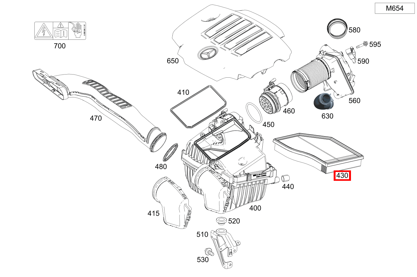 Luftfiltereinsatz B 180 d 247