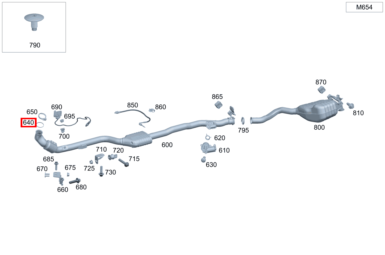 DICHTRING ABGASANLAGE BEFESTIGUNG ABGASLEITUNG GLE 167, C 205, S 