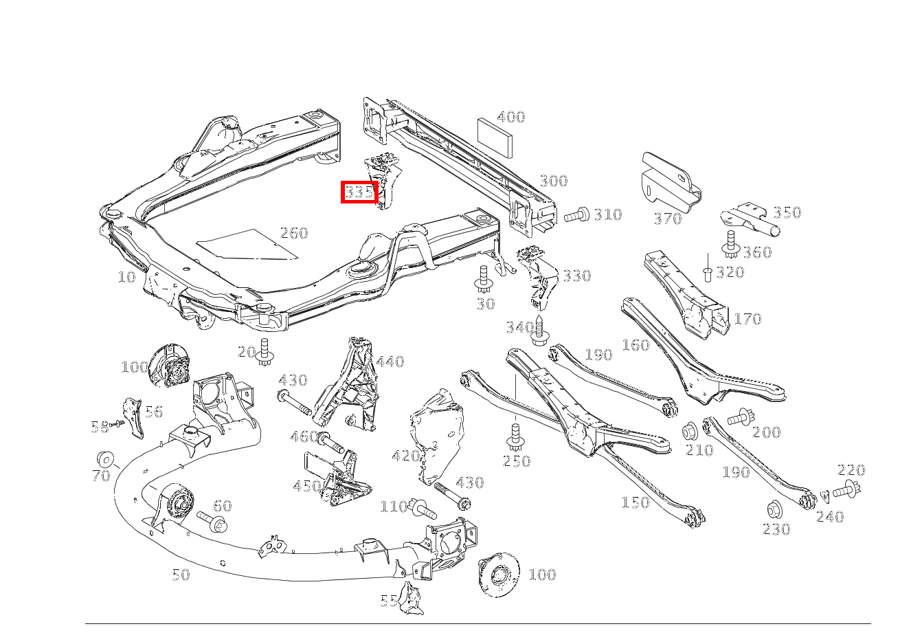 Strebe BEFESTIGUNG HECKMITTELTEIL RECHTS fortwo coupé mhd 52 kW 460