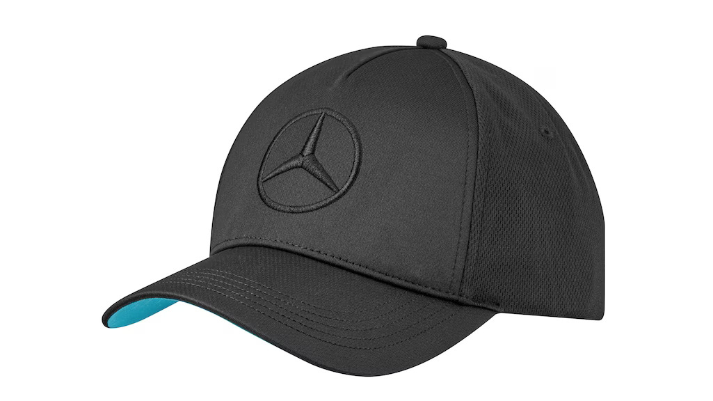 Cap schwarz / türkis, Polyester (recycelt)