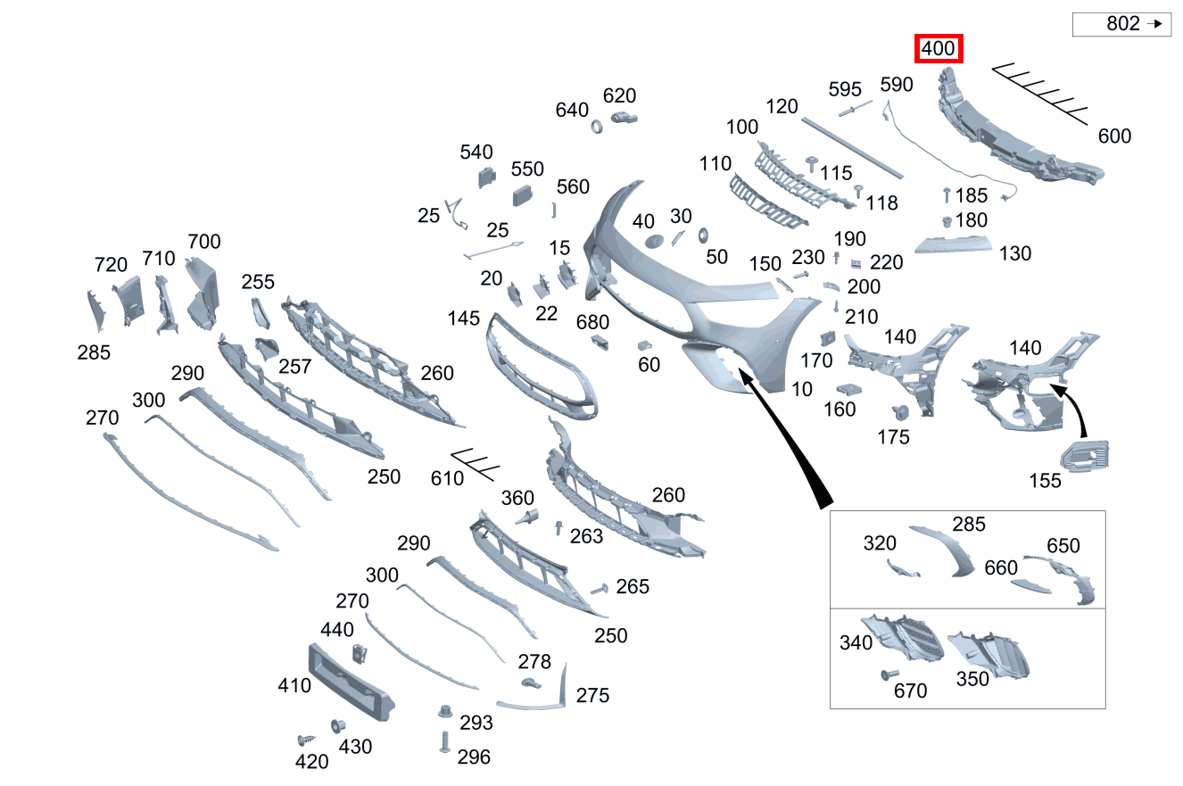 PRALLDAEMPFER STOSSFAENG. Mitte Mercedes-AMG GT 63 S E PERFORMANCE 290