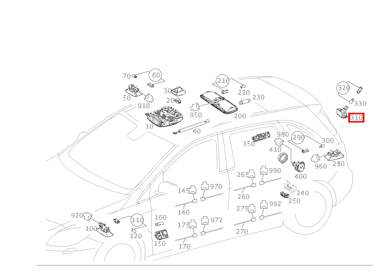 Innenleuchte IN RUECKWANDTUER B220 4M 246 Innenleuchte IN RUECKWANDTUER B220 4M 246