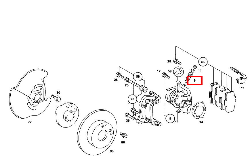 Entlüftungsventil 190 D 2.5 Turbo 201
