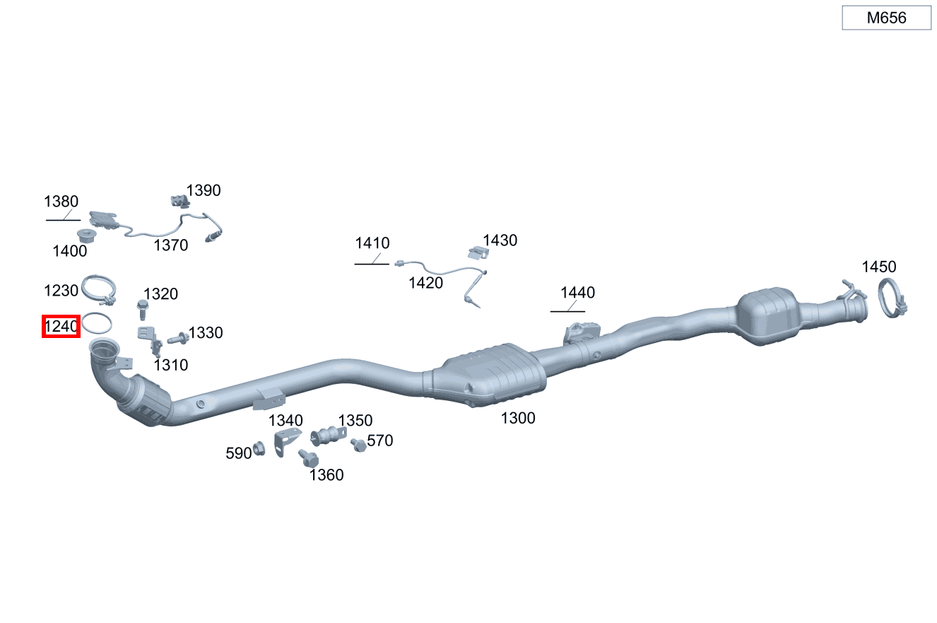 DICHTRING ABGASANLAGE BEFESTIGUNG ABGASLEITUNG GLE 167, C 205, S  