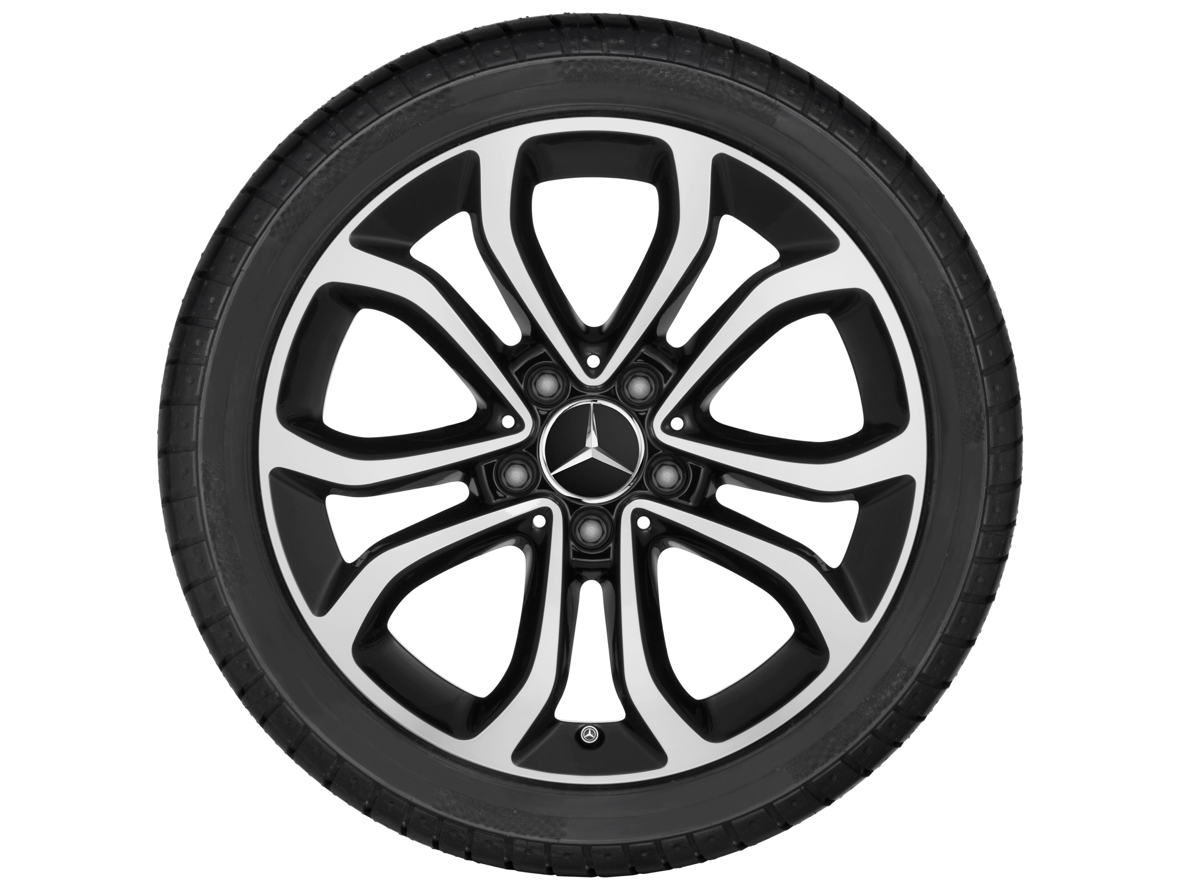 5-Doppelspeichen-Rad, 43,2 cm (17 Zoll), glan