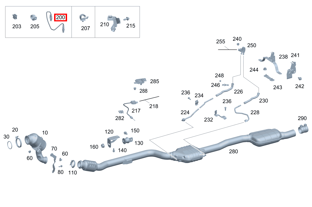 Lambdasonde Nach Katalysator E 200 4MATIC T-Modell 213
