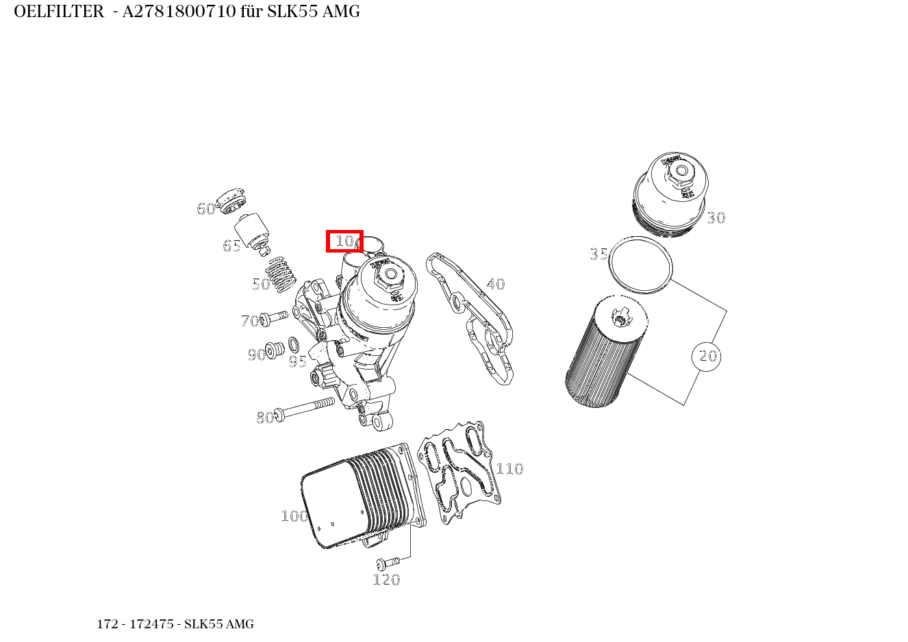 Ölfilter SLK55 AMG 172