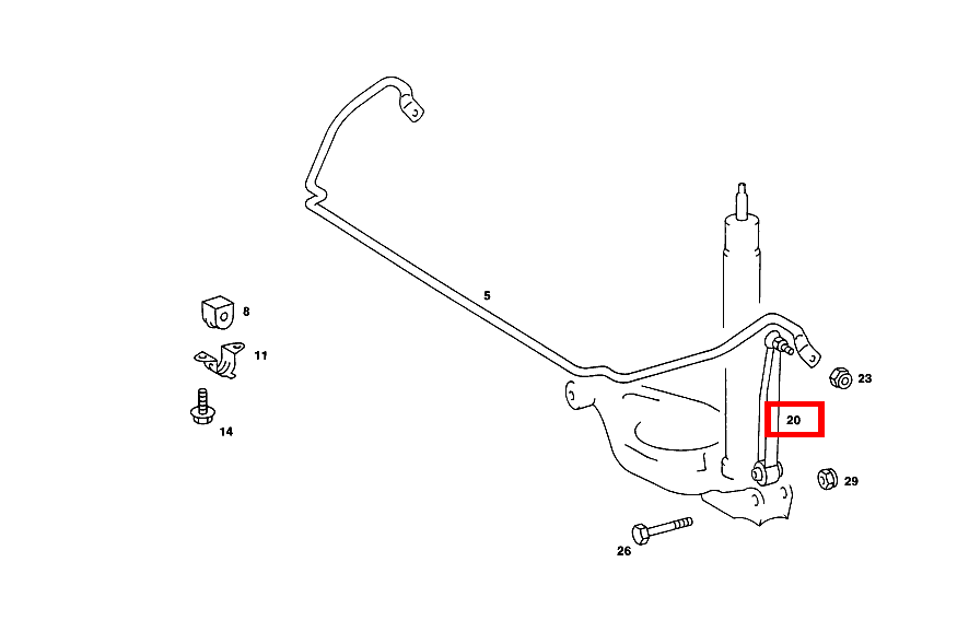 Stange DREHSTAB ZUM FEDERLENKER 190 D 2.5 Turbo 201 Stange DREHSTAB ZUM FEDERLENKER 190 D 2.5 Turbo 201
