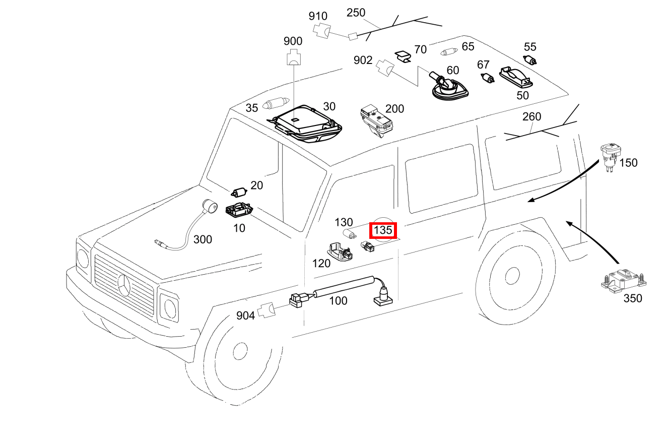 Lampenfassung 12V-5W G 500 Off-Roader lang BCA 463 Lampenfassung 12V-5W G 500 Off-Roader lang BCA 463