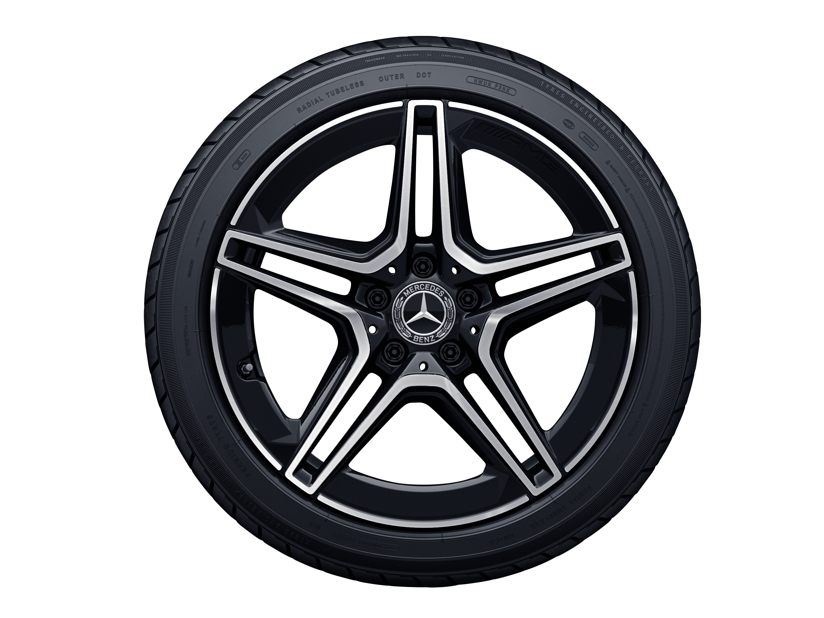 Mercedes-Benz - AMG 5-Doppelspeichen-Rad, 45,7 cm (18 Zoll), glanz AMG 5-Doppelspeichen-Rad, 45,7 cm (18 Zoll), glanz