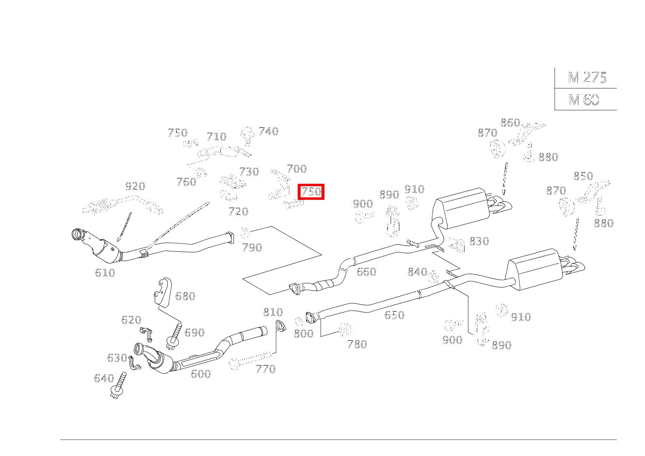 Platte HALTER AN KATALYSATOR CL 65 AMG Coupé 215 Platte HALTER AN KATALYSATOR CL 65 AMG Coupé 215