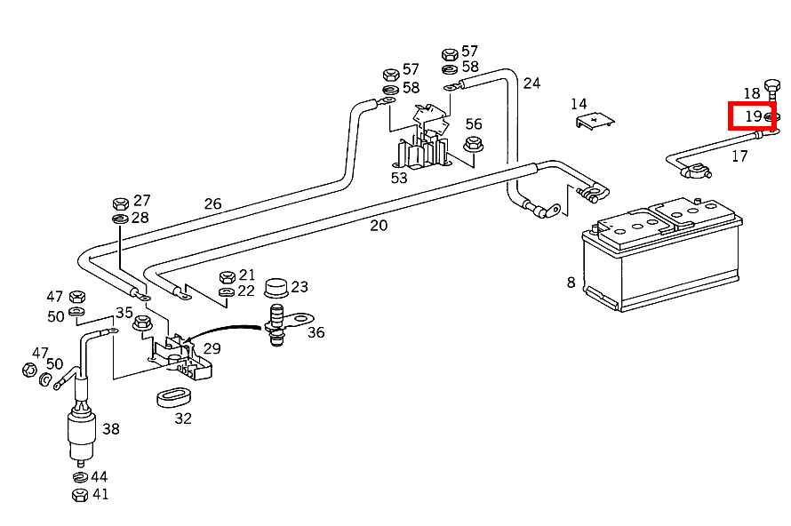 Federring MINUSLEITUNG AN RAHMEN S 350 Turbodiesel 140 Federring MINUSLEITUNG AN RAHMEN S 350 Turbodiesel 140