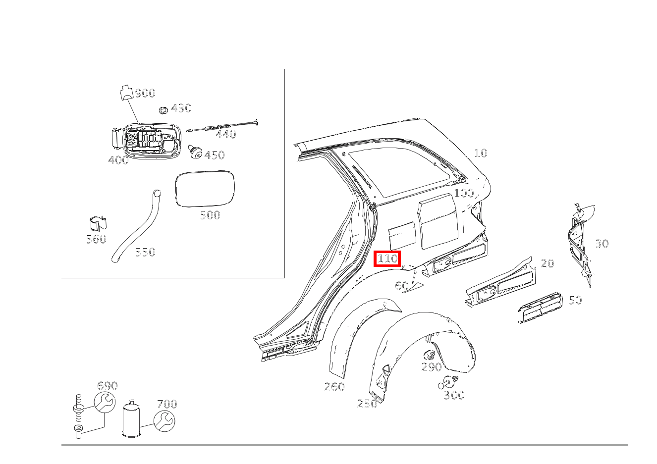 Dämpfung HINTERKOTFLUEGEL LINKS UND RECHTS C 180 KOMPRESSOR T-Modell BlueEFFICIENCY 240 Dämpfung HINTERKOTFLUEGEL LINKS UND RECHTS C 180 KOMPRESSOR T-Modell BlueEFFICIENCY 240