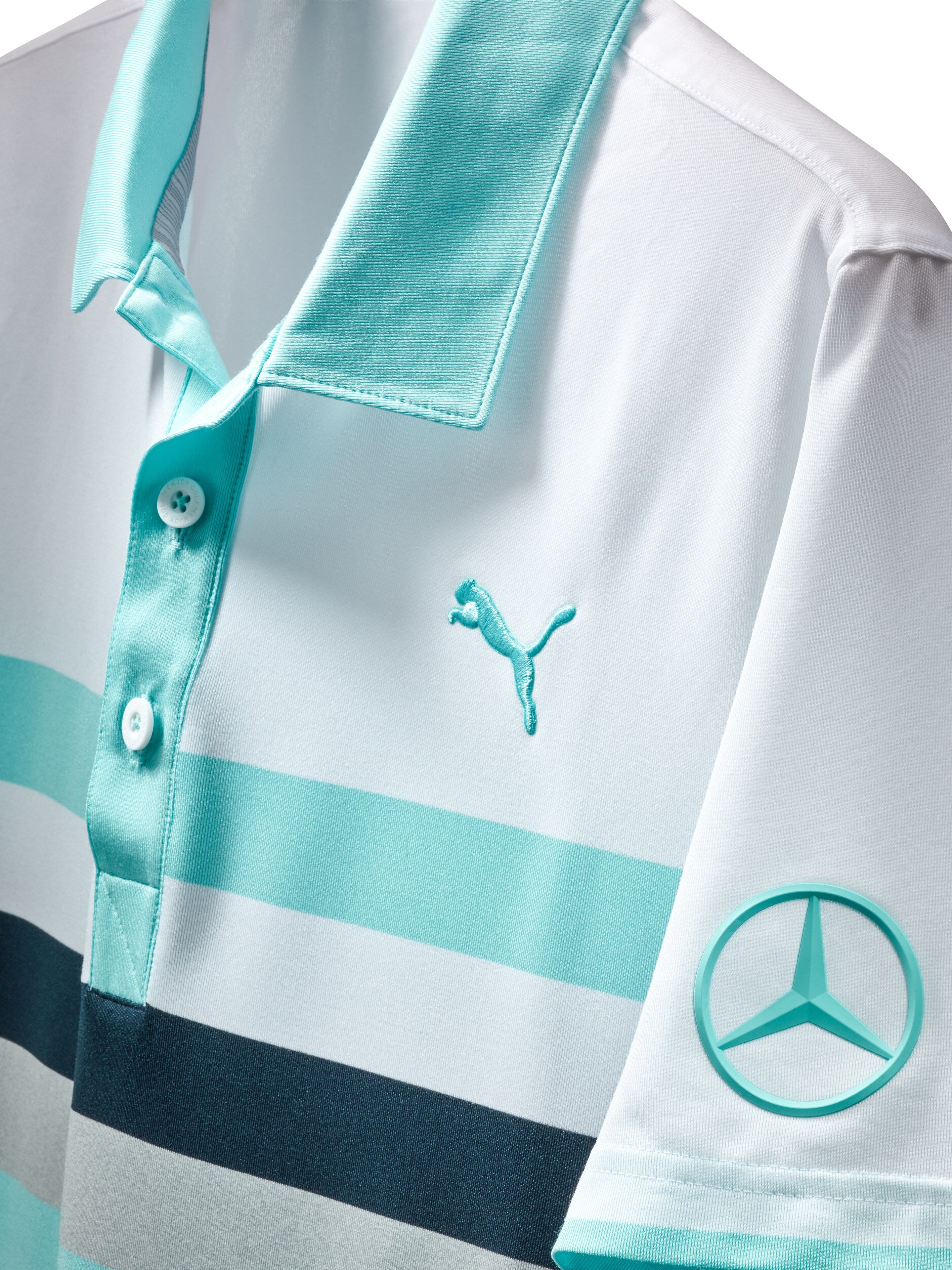 Mercedes-Benz - Golf-Poloshirt Herren, weiß