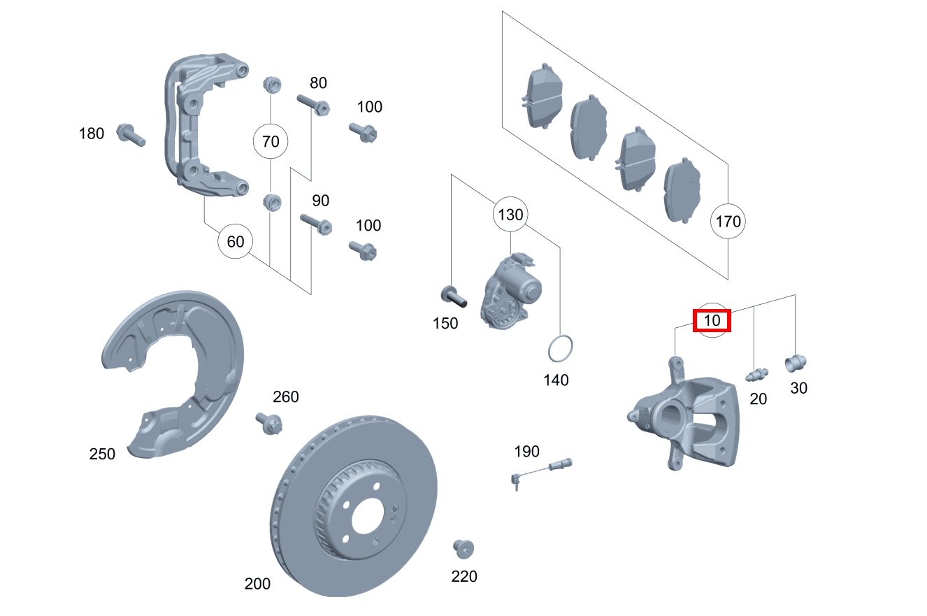 Kolbengehäuse Teilesatz links Mercedes-AMG CLS 53 4MATIC+ 257 Kolbengehäuse Teilesatz links Mercedes-AMG CLS 53 4MATIC+ 257