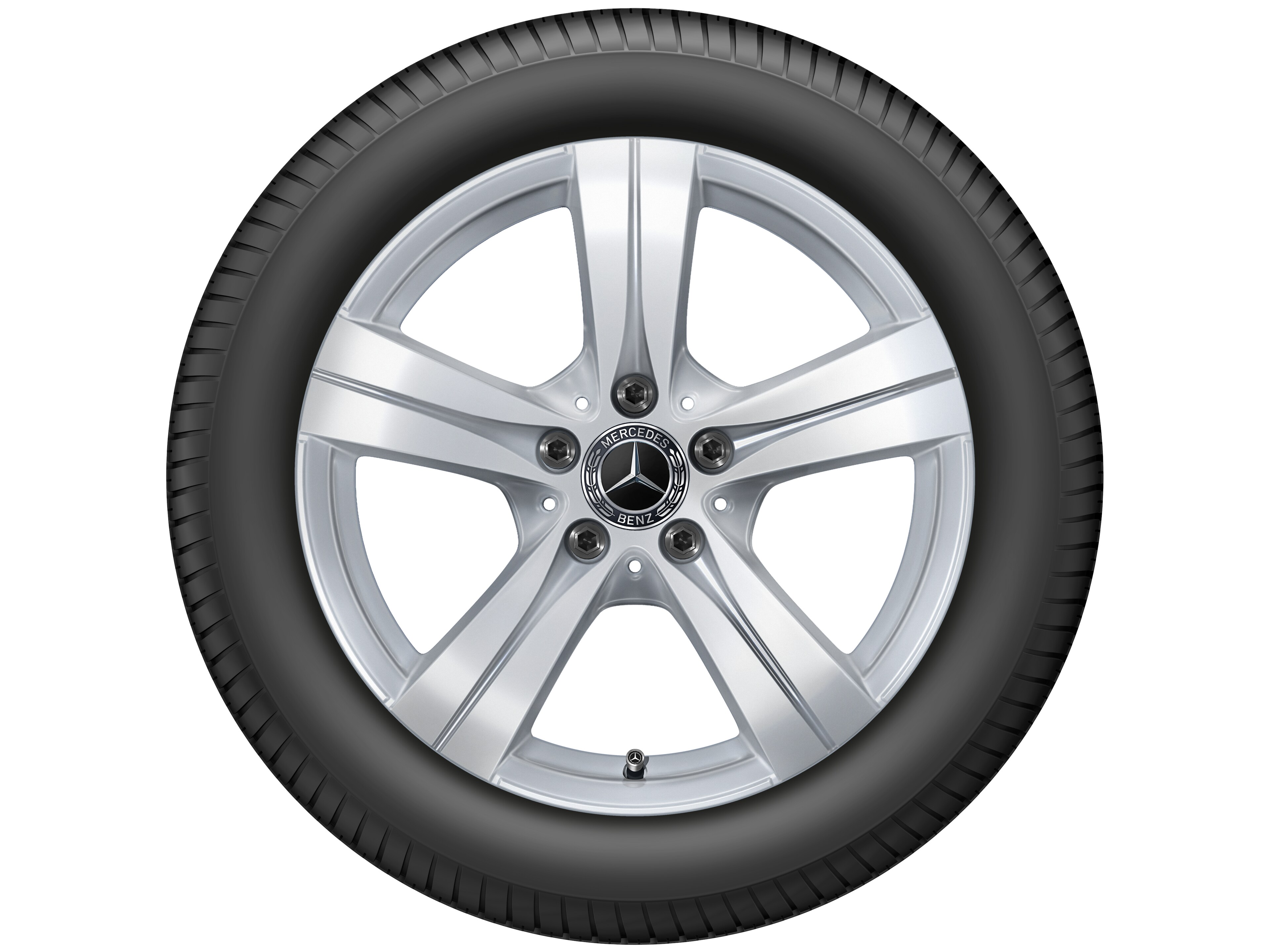 5-Speichen-Rad, 17 Zoll, 7 J x 17 ET 44,5, vanadiumsilber, lackiert