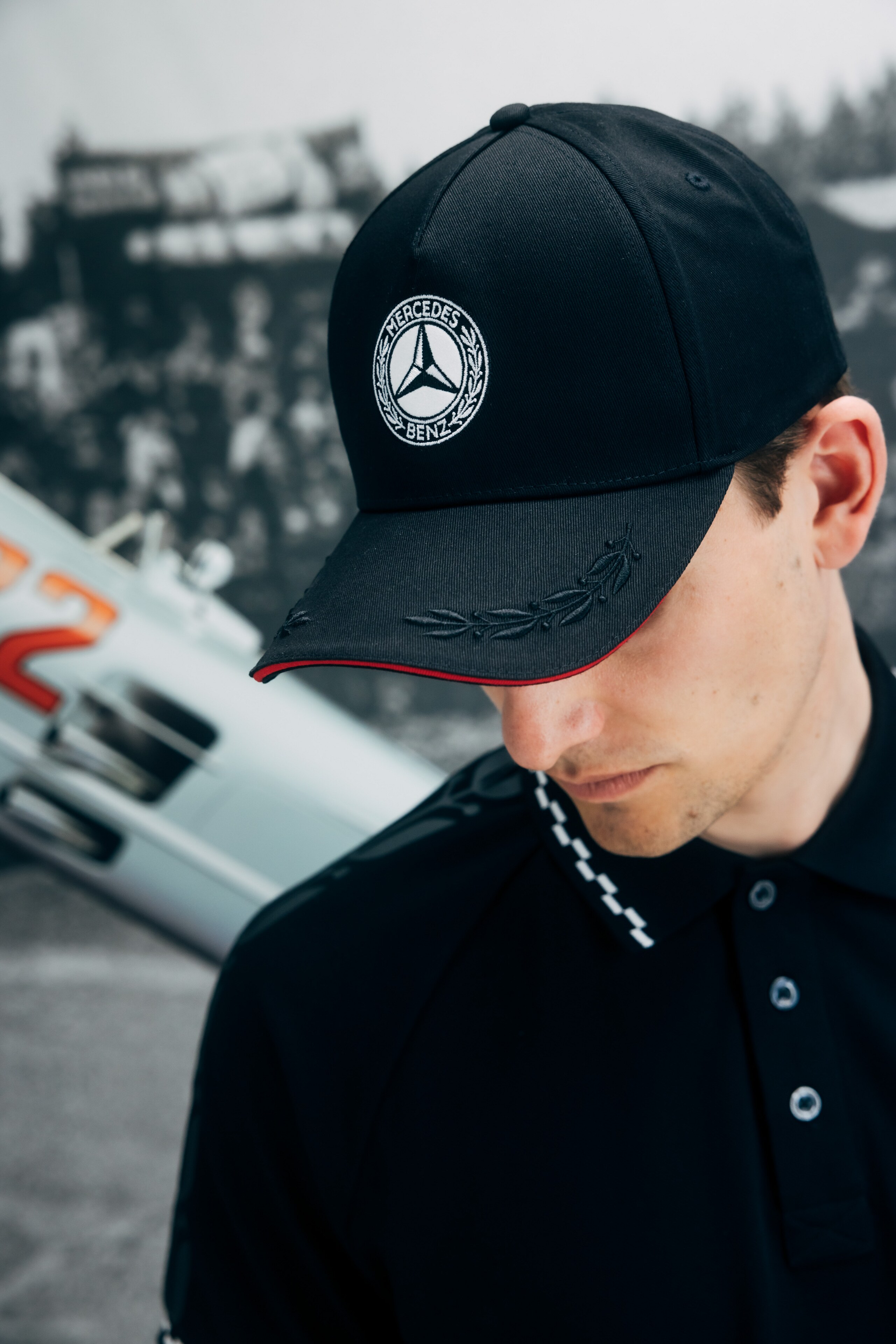 Poloshirt Herren, schwarz