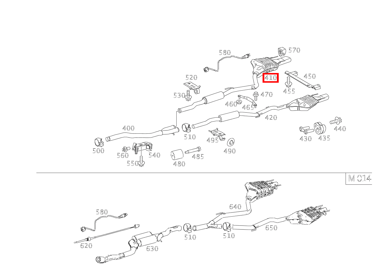 Abgasleitung HINTEN RECHTS S350BT 4M 221 Abgasleitung HINTEN RECHTS S350BT 4M 221