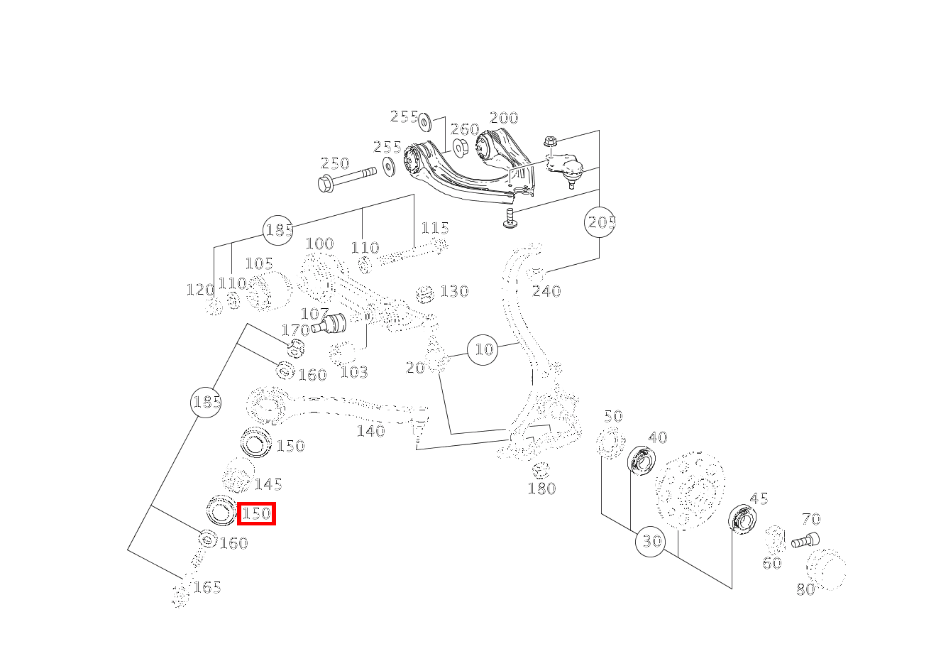 Elastomermanschette ABDECKUNG HYDROLAGER LINKS UND RECHTS E 280 CDI T-Modell 213 Elastomermanschette ABDECKUNG HYDROLAGER LINKS UND RECHTS E 280 CDI T-Modell 213