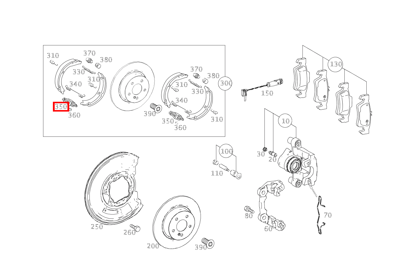 SPREIZSCHLOSS BREMSE SPREIZSCHLOSS GLK 350 4MATIC 204
