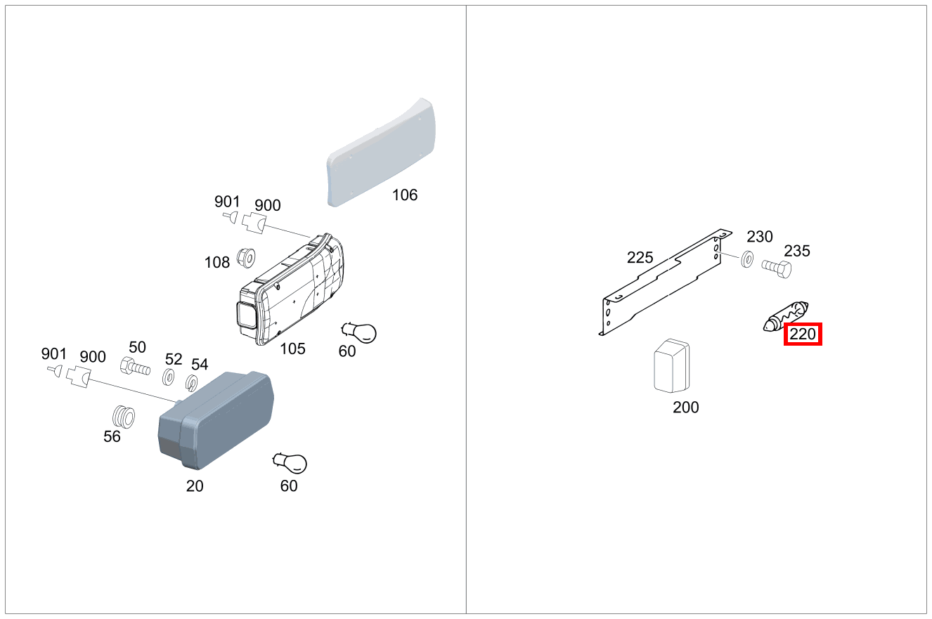Glühlampe KENNZEICHENLEUCHTE; 12V-5W G 300 CDI/4X4/3428 Lang 461